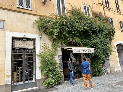 outside at Salotto 42 in Rome