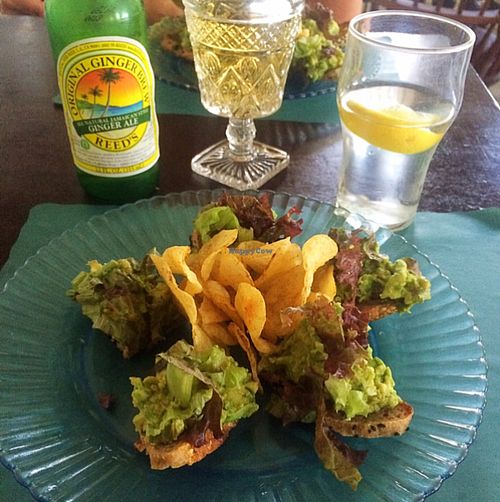 Avocado on homemade rye bread at Bloodroot in Bridgeport