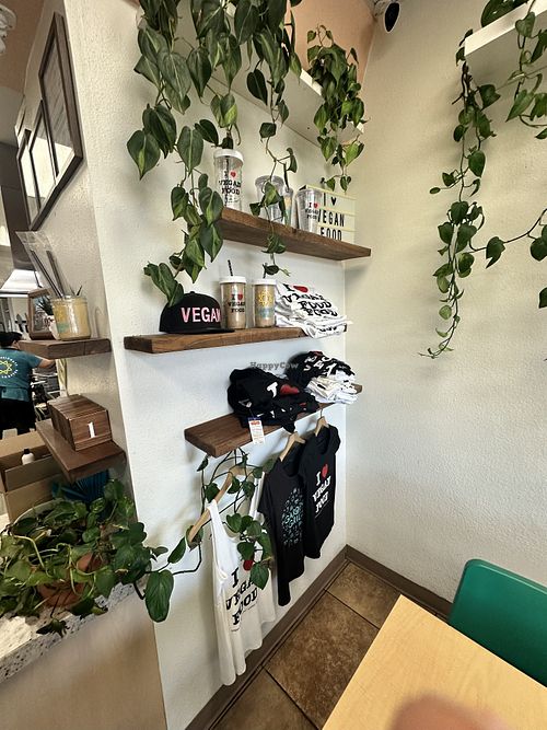 I love vegan food merch  at Garden Grill in Las Vegas