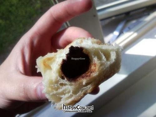 Chocolate filled croissant. at Karmavore in New Westminster