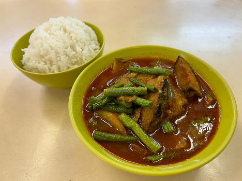 Assam Fish with Rice 亞參魚+飯
Photo by Henry Lau aka Mr Purple. at Vegetarian Ideas 不荤主义 in Northeast Singapore