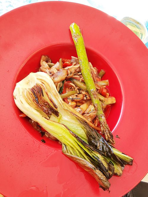 Wok with rice at El Raco de L'Epi in Platja Daro
