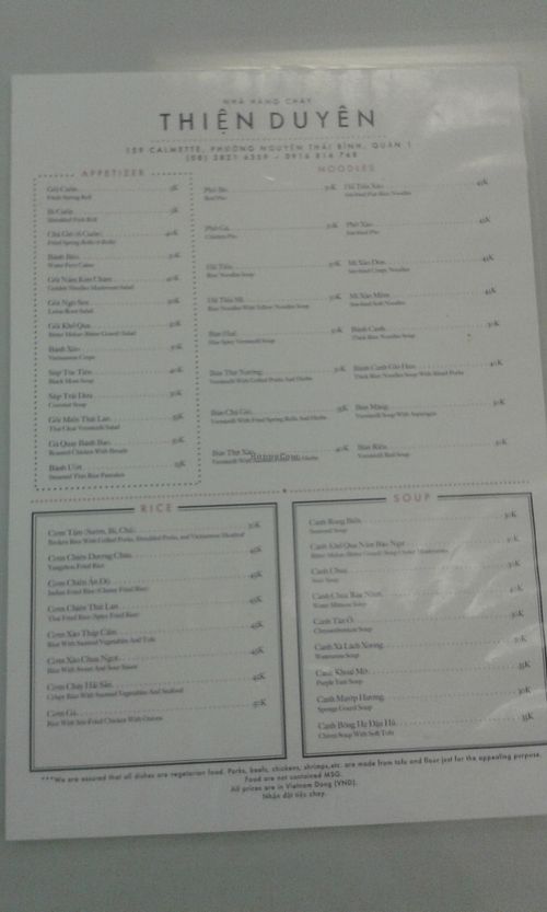 7 at Thien Duyen Ben Thanh in Ho Chi Minh City