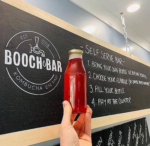 Kombucha on tap. at Mr Booch in Mangerton