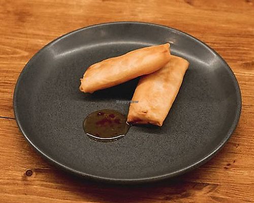 Vegan spring rolls at We Create Food in Lisbon