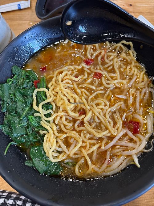 Vegan spicy miso ramen  at Ramen Gami in Newark