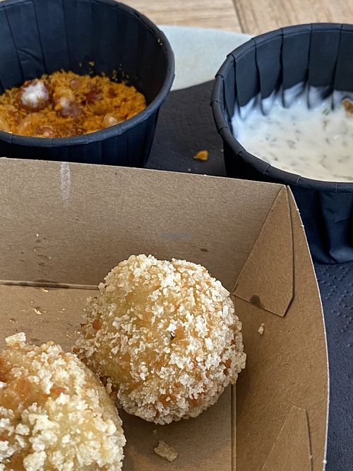 Kokos curry balls (snack) at De Marlijn in Schiermonnikoog