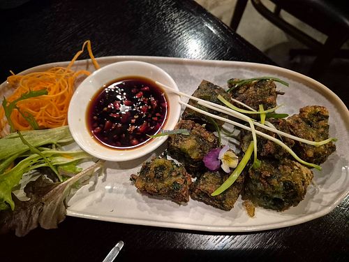 Garlic chive cake $10.90: yum at Hanuman Thai in Hoppers Crossing