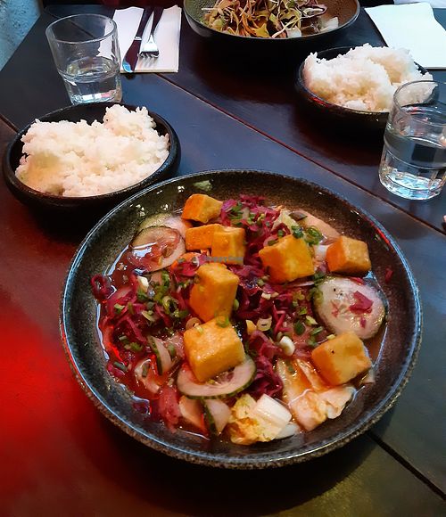 Vege guisado with rice at Paisano in Helsinki