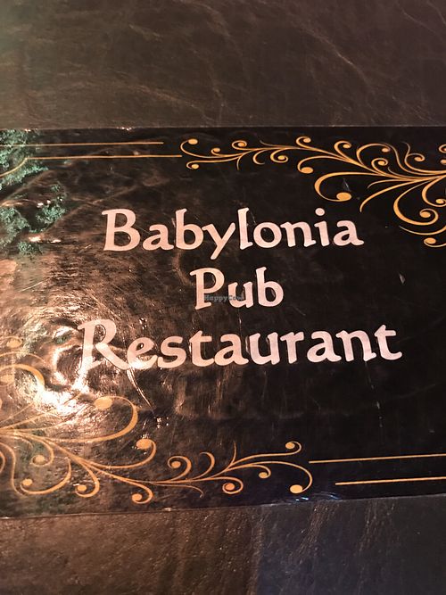 Menu at Babylonia in Istanbul