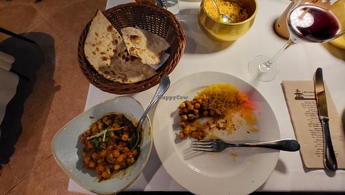 Chamna masala, pilau rice, roti at The Kathmandu in Moraira