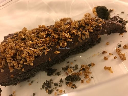 This black sesame cake (takeaway dessert) was out of this world. You really must try this if it's available! at M Butterfly by Miss Saigon in Lisbon