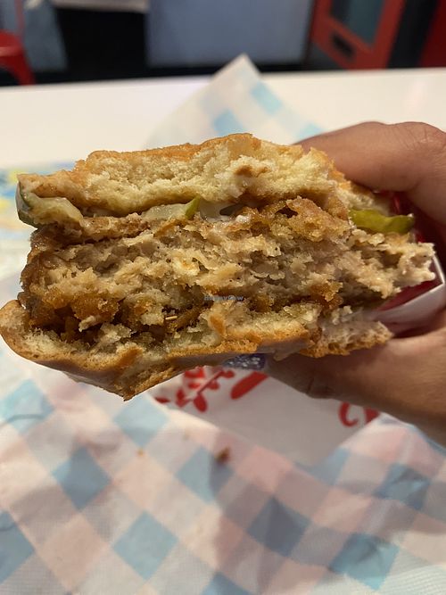 Extreme Close-Up - Wish I Got More Ranch 🤪 Very GOOD!  at Monty's Good Burger - Echo Park in Los Angeles