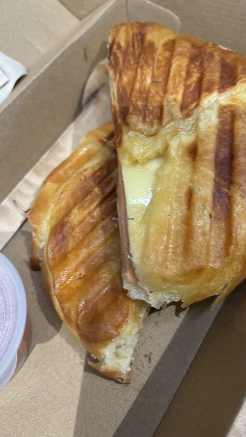 Ham and cheese croissantt  at Super Raw in Preston