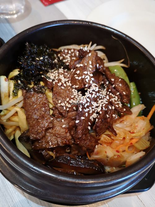 Bibimbap at Puti Vegan Cafe in Glasgow