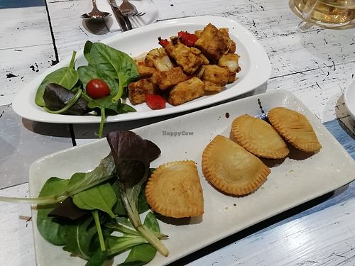 Salt & chilli tofu and pasties at Puti Vegan Cafe in Glasgow
