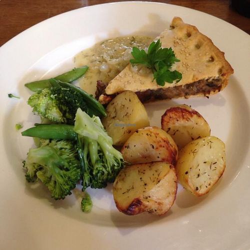 Excellent Sunday vegan 'roast' dinner at Goji Vegetarian Cafe and Deli in York