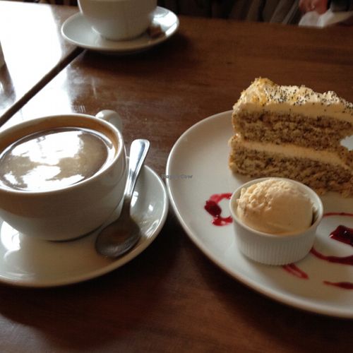 tasty vegan cake  at Goji Vegetarian Cafe and Deli in York