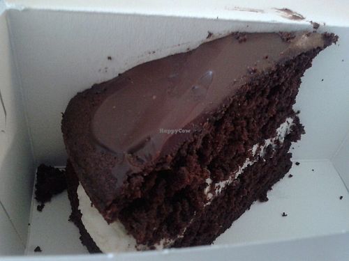 Chocolate cake at Goji Vegetarian Cafe and Deli in York