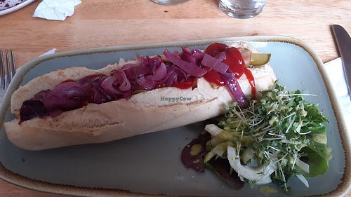 Goji Hotdog at Goji Vegetarian Cafe and Deli in York