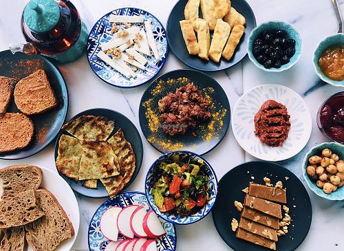 Vegan breakfast at Hoş Atölye in Istanbul