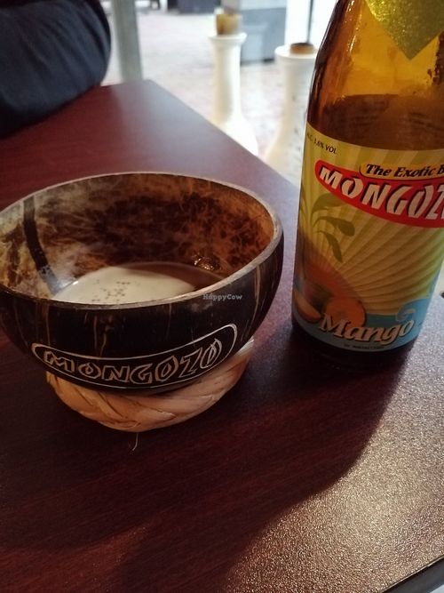 Mango beer! at Afrikaans Restaurant Seni in Almere