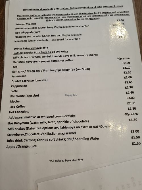  at Flower Café in Ashbourne