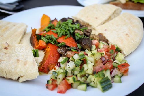 Hummus plate at Cafe Jedna in Prague