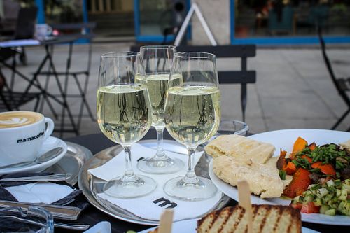 prosecco brunch at Cafe Jedna in Prague