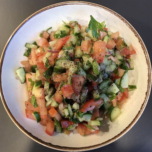 Arabiah salad at Khudari in Tel Aviv