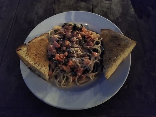 Vegetable pasta at Russell's by Eat Healthy Kauai in Wailua