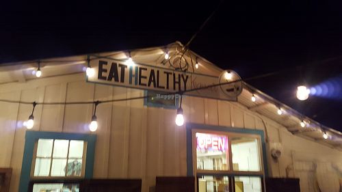 Outside of the restaurant at Russell's by Eat Healthy Kauai in Wailua