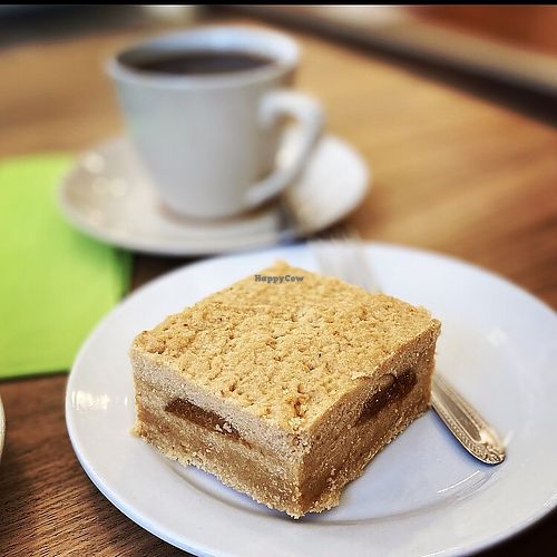 Coconut caramel shortbread and Americano   at Serenity Bean in Moreton-in-marsh
