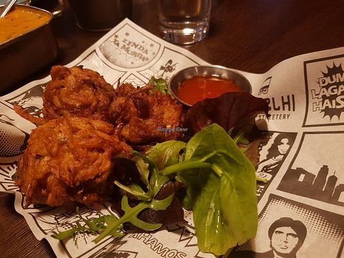 Onion bhaji at My Delhi Indian Street Food in Newcastle Upon Tyne