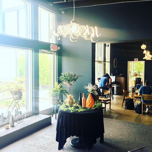 Indoor dining on restaurant side at Namu in Durham