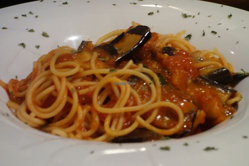 Spaghetti Siracusa (vegan) at Little Italy in Saarbrucken