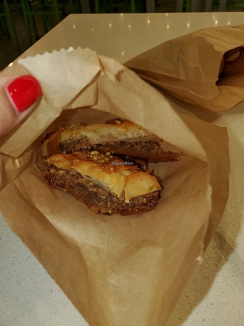 Vegan baklava at The Mexican Camel in Orlando