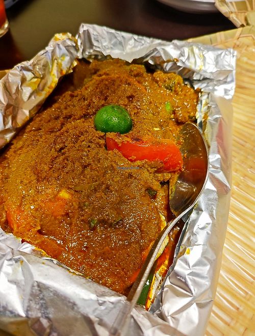  Baked Nyonya Veggies Fish.  at Coco Veggie Nonya Cuisine 椰素林 in Central Singapore