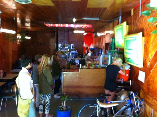 Inside at Samba Rock Acai Cafe in Santa Cruz