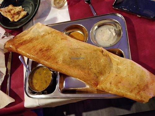 Crepe de Arroz y Lentejas at Sri Annapurna in Barcelona