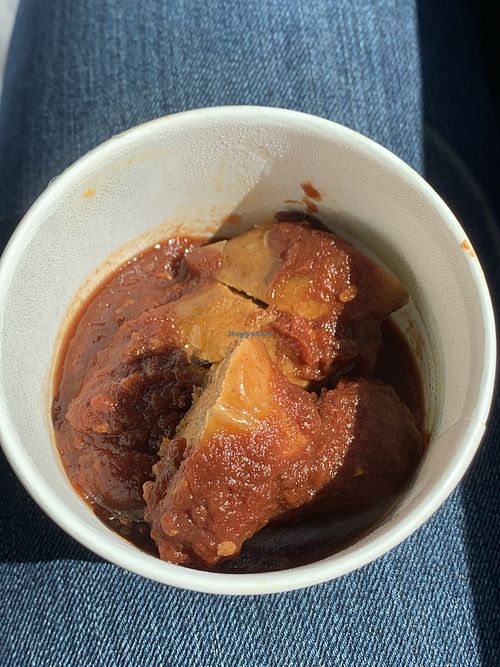 Vegan hot links at Vegan Mob in Oakland