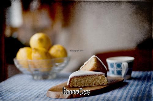 Lemon and almond cake (GF/WF/N) at Fortify Cafe in Maidstone