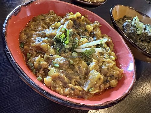 Aubergine curry  at Namaste Delhi in Aberdeen