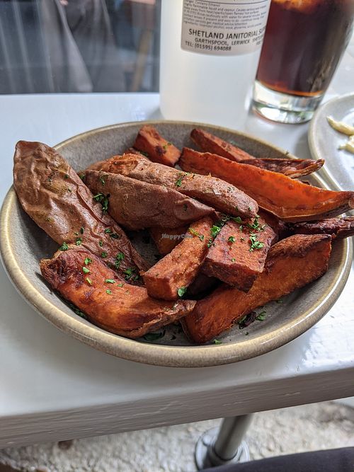 Sweet tattie wedges at The Dowry in Lerwick