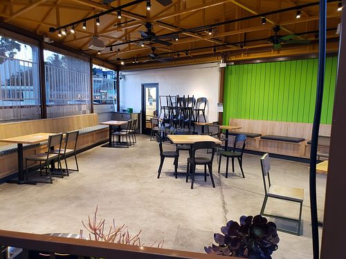 Outdoor patio at Veggie Grill by Next Level in Burbank