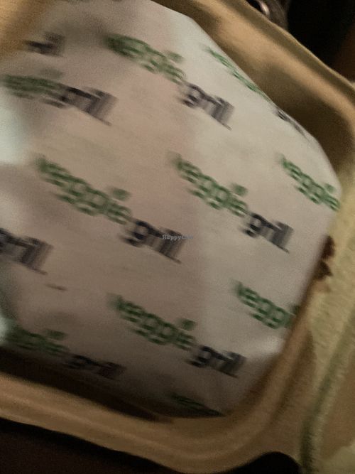 Double mac burger in classic wrapping  at Veggie Grill by Next Level in Burbank