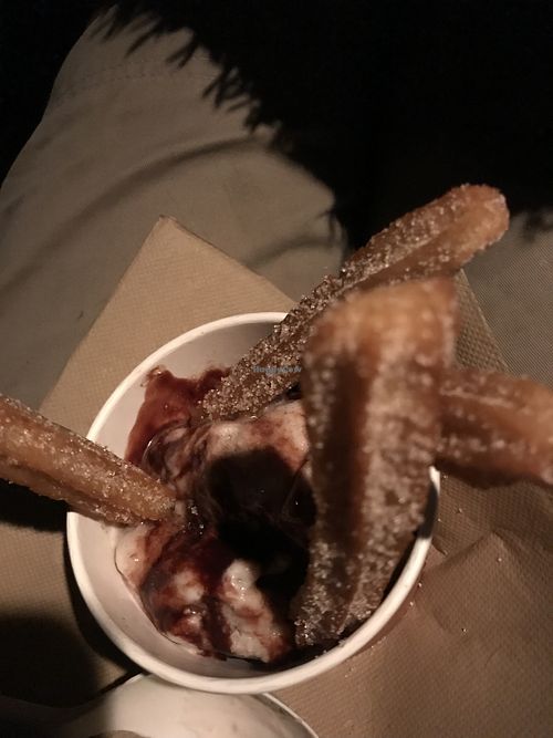 Seasonal churro sundae  at Veggie Grill by Next Level in Burbank