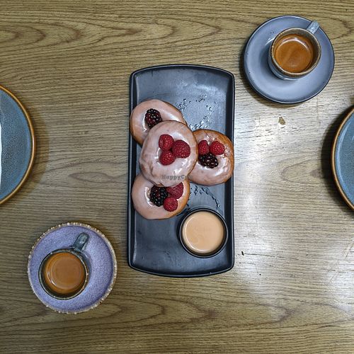 These donuts and coffee were an amazing way to end the meal! at Plantasia in Mexico City