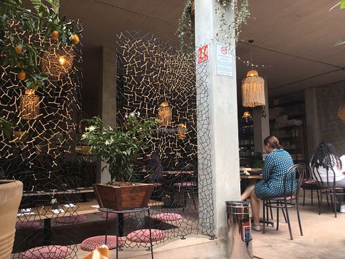Patio del restaurante  at Plantasia in Mexico City