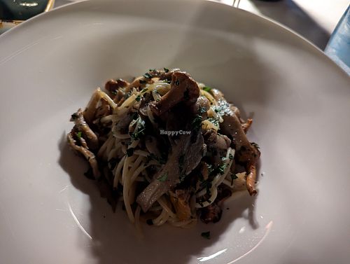 Pasta with mushrooms at Trattoria Loncrino in Torri Del Benaco